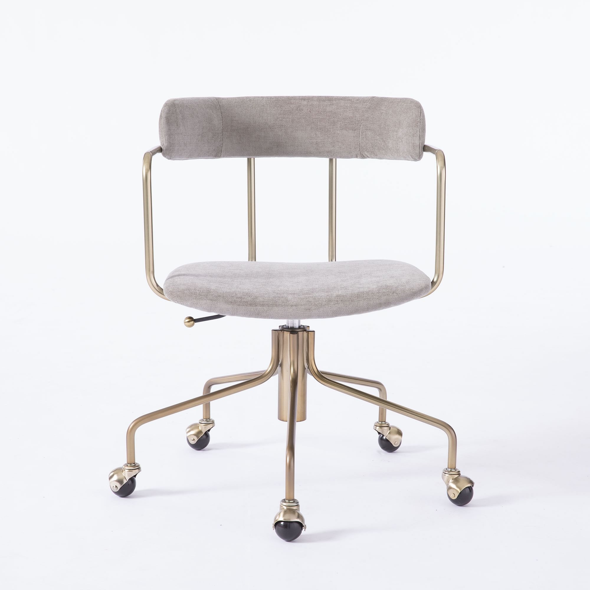 Lennox Office Chair Collection Blush/Blackened Brass Office Chair - Image 1