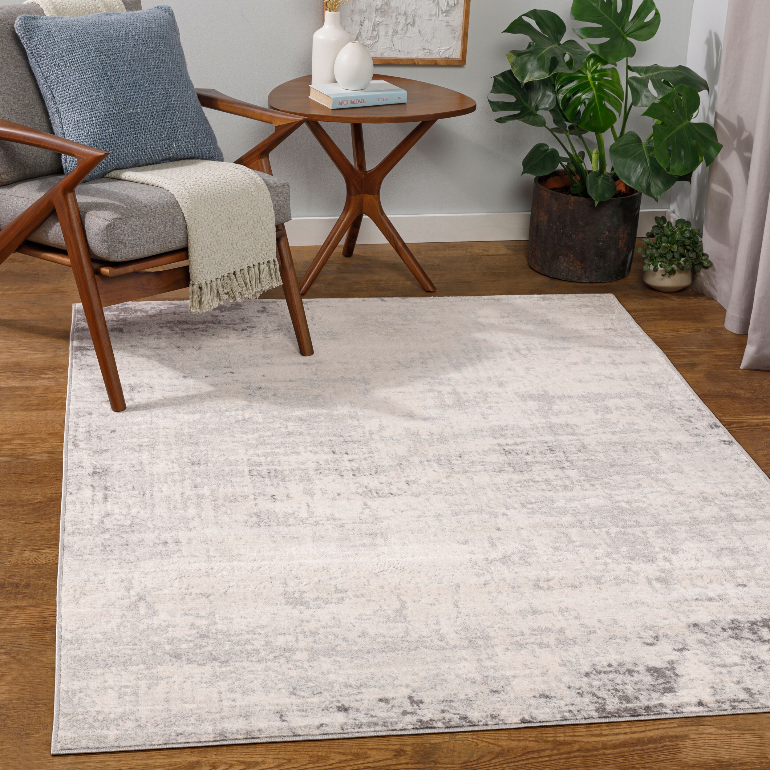 Roma Beige Indoor 6'7" x 6'7" Machine Woven Rug - Image 1