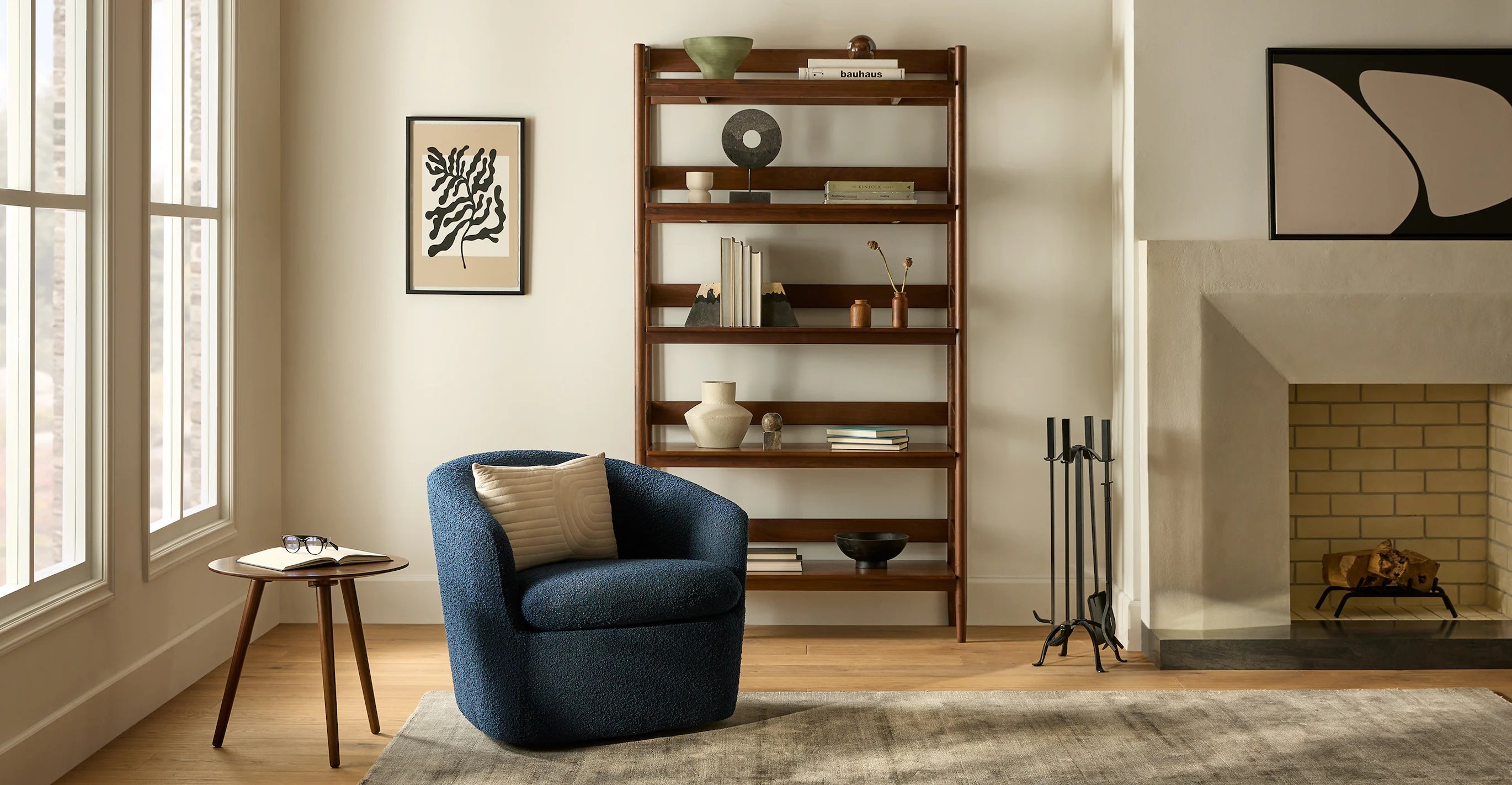 Cotu 43" Bookcase - Walnut - Image 1