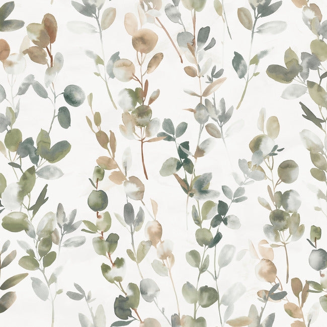 Joyful Eucalyptus Peel and Stick Wallpaper - Image 0