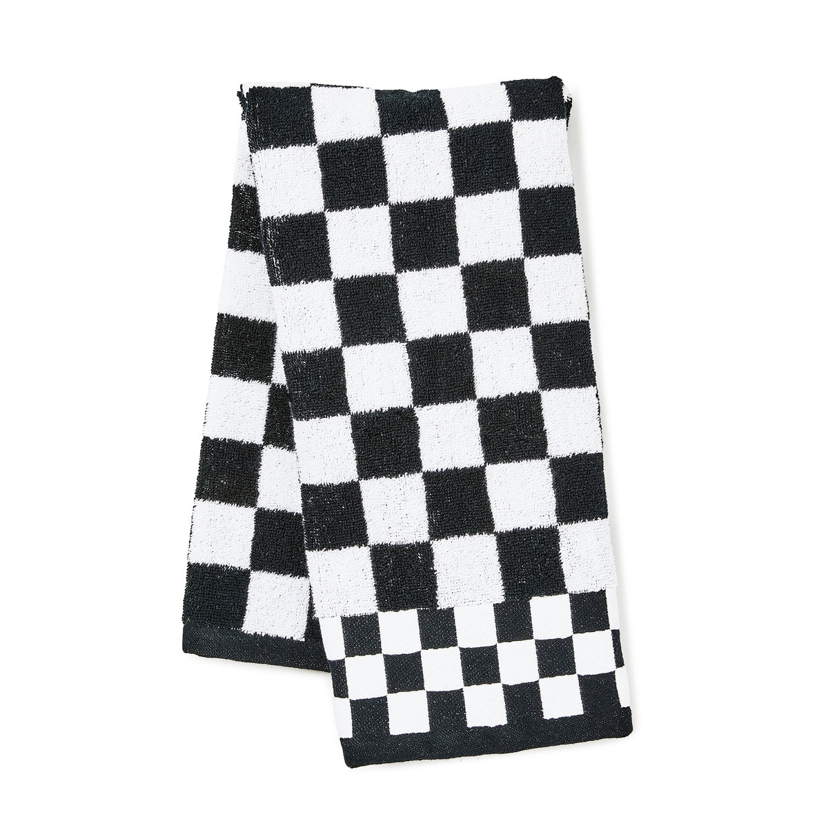 Black Check Hand Towel - Image 0