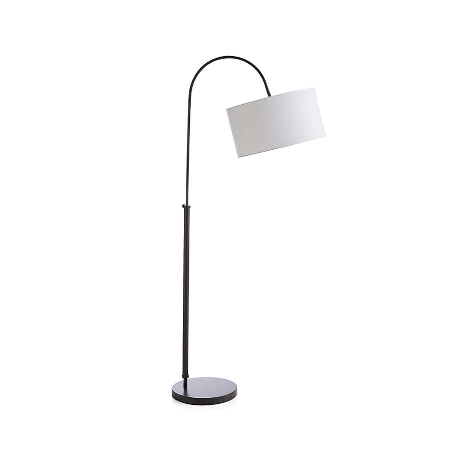 Petite Bronze Adjustable Arc Floor Lamp - Image 0