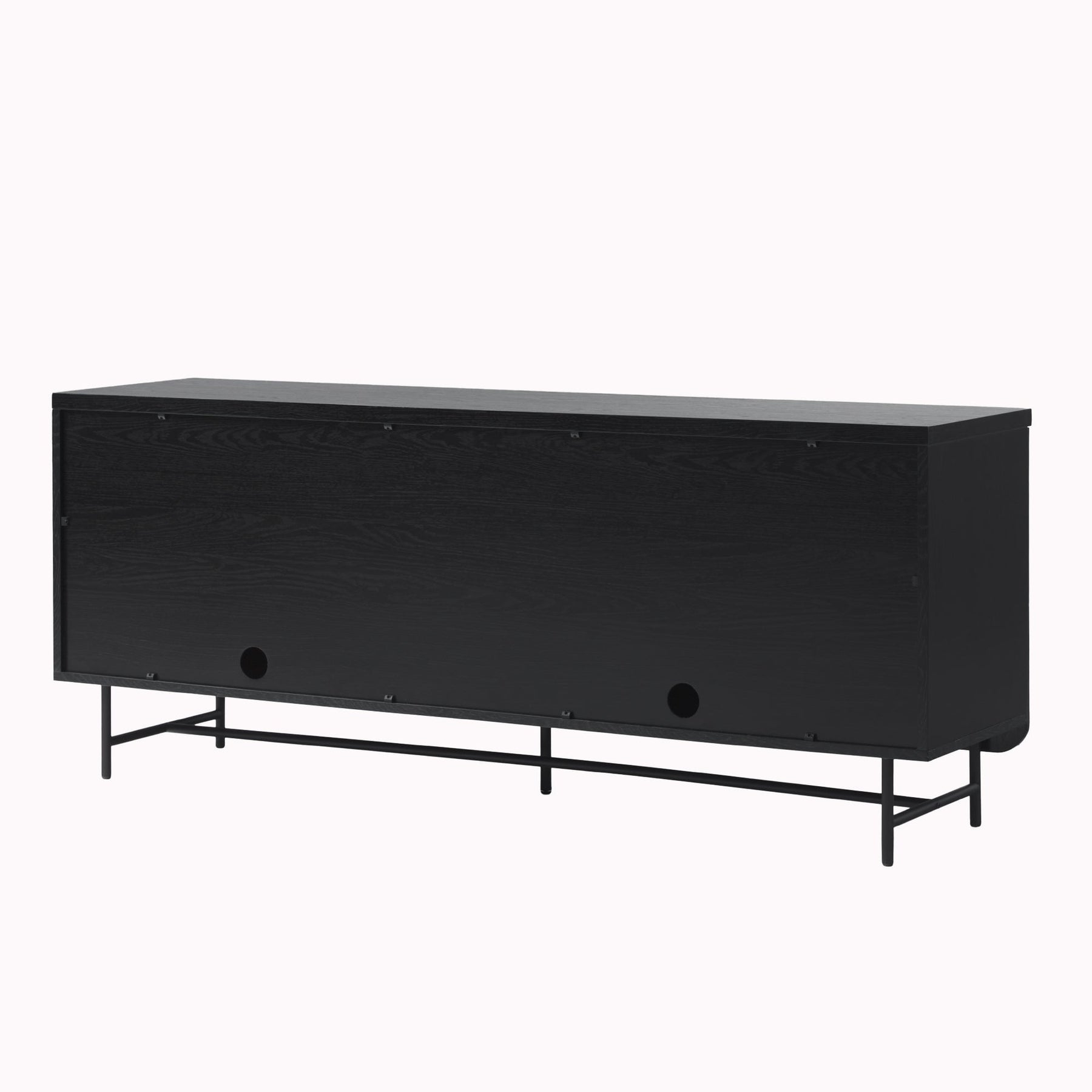 Modern Scandi Fluted-Door Sideboard – Black - Image 6