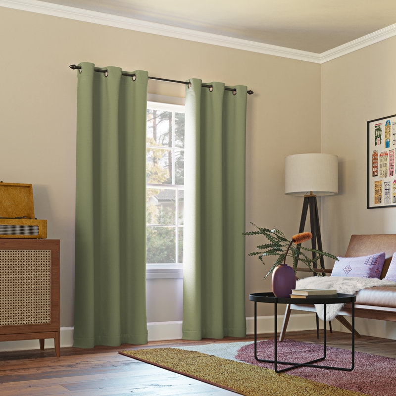Wayfair Basics Blackout Grommet Curtain Panel / Sage Green - Image 0