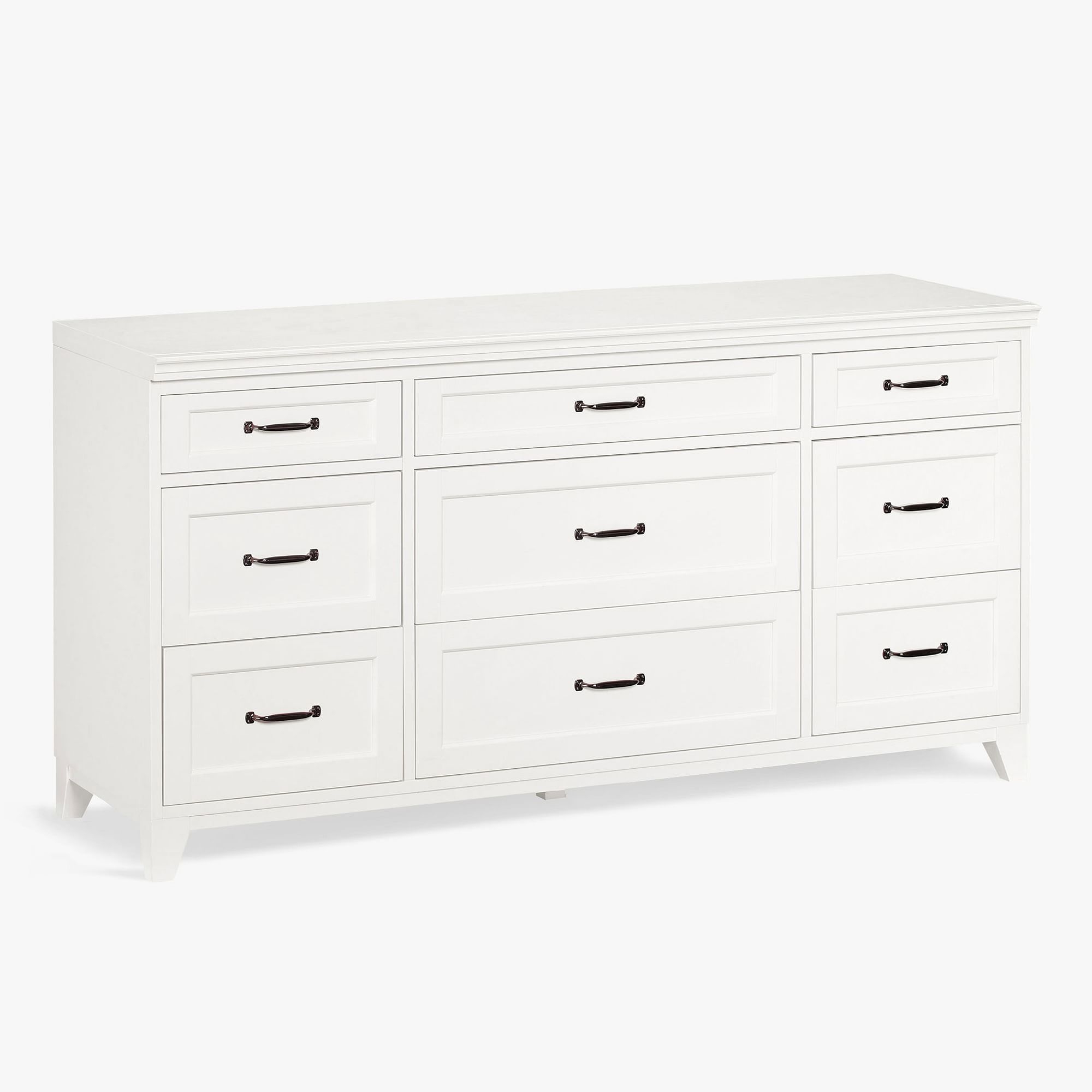 Hampton 9-Drawer Wide Dresser, Simply White - Image 0