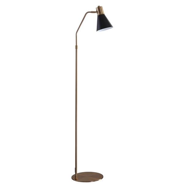 Grania Floor Lamp - Black/Brass Gold - Arlo Home - Image 1