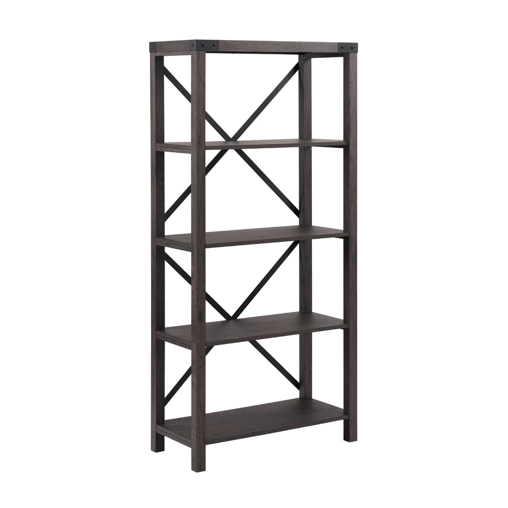 64" Metal X Bookcase - Sable - Image 0