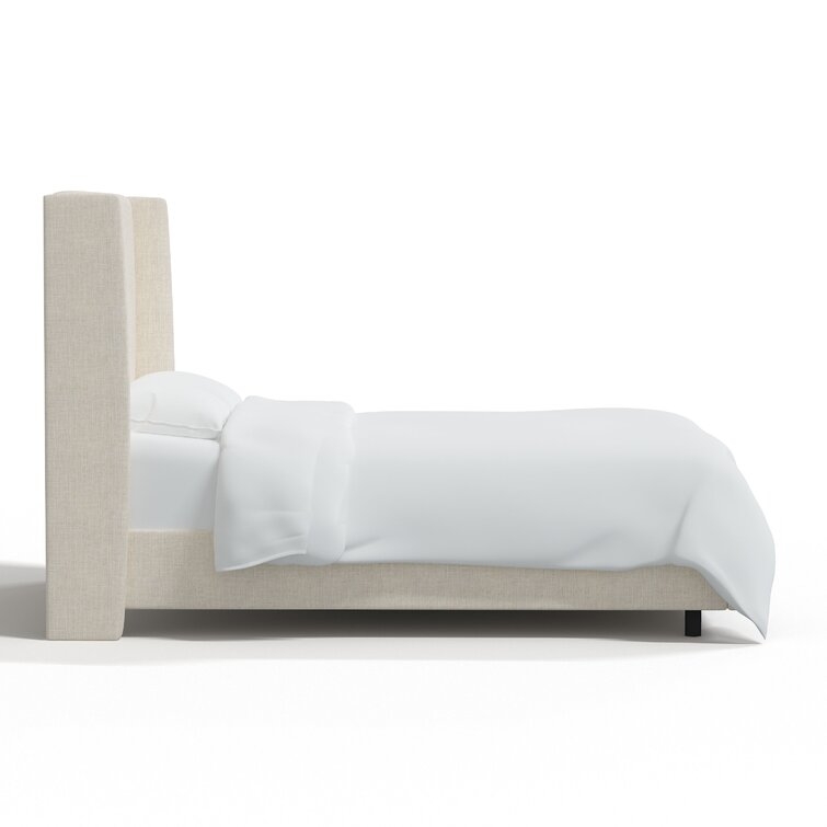 Tilly Upholstered low profile standard Bed- King Zuma White - Image 3