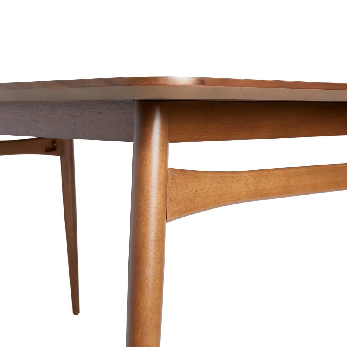 Mid-Century 59" Modern Wood Tapered Legs Dining Table, Walnut - Image 2