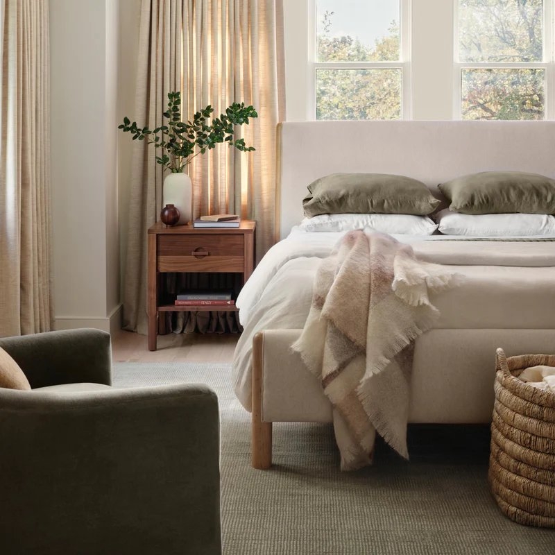 The Citizenry Stonewashed Linen Duvet Cover | Full/Queen | Duvet Only | Ivory - Image 9