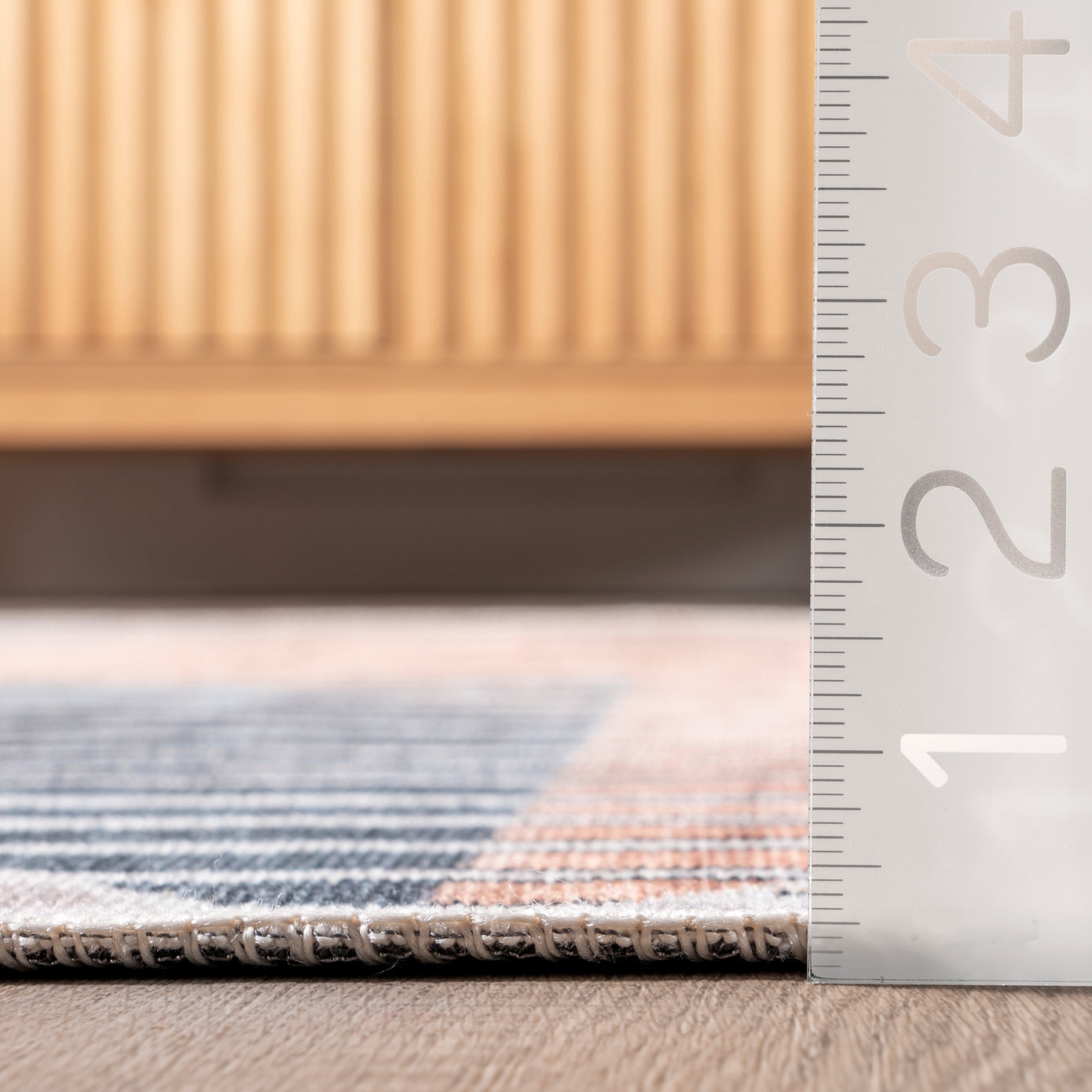 Page Diamond Striped Machine Washable Area Rug, 8'x10' - Image 2