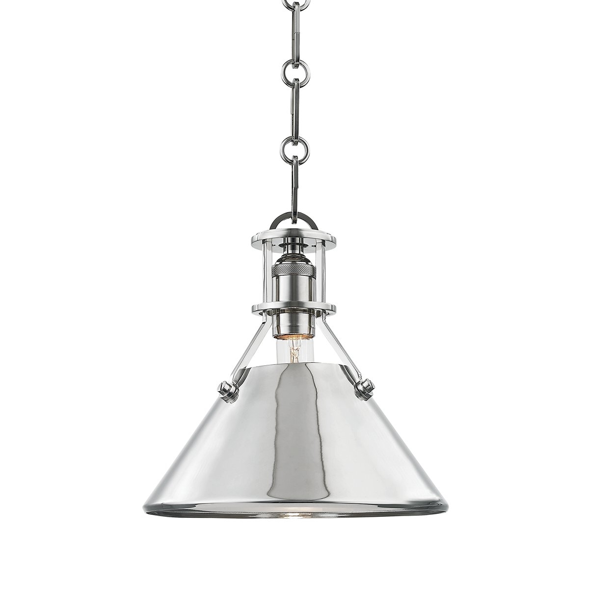 Hudson Valley Lighting Metal No. 2 Pendant 9.5" - Polished Nickel - Image 0