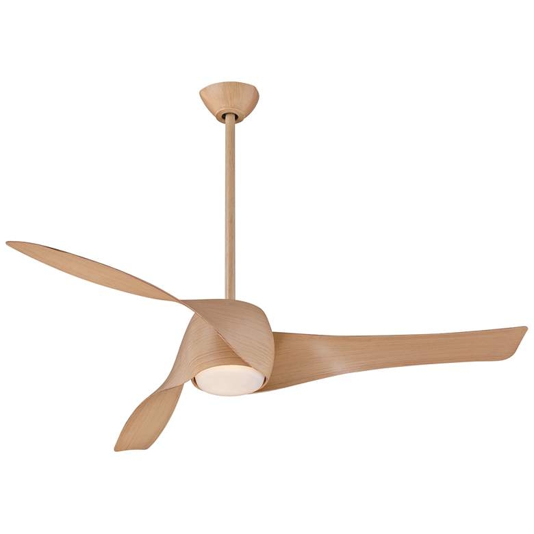 58" Artemis Maple Finish Modern LED Smart Ceiling Fan - Image 0