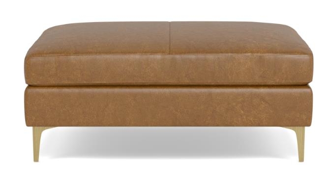 Sloan Leather Ottoman - Image 0
