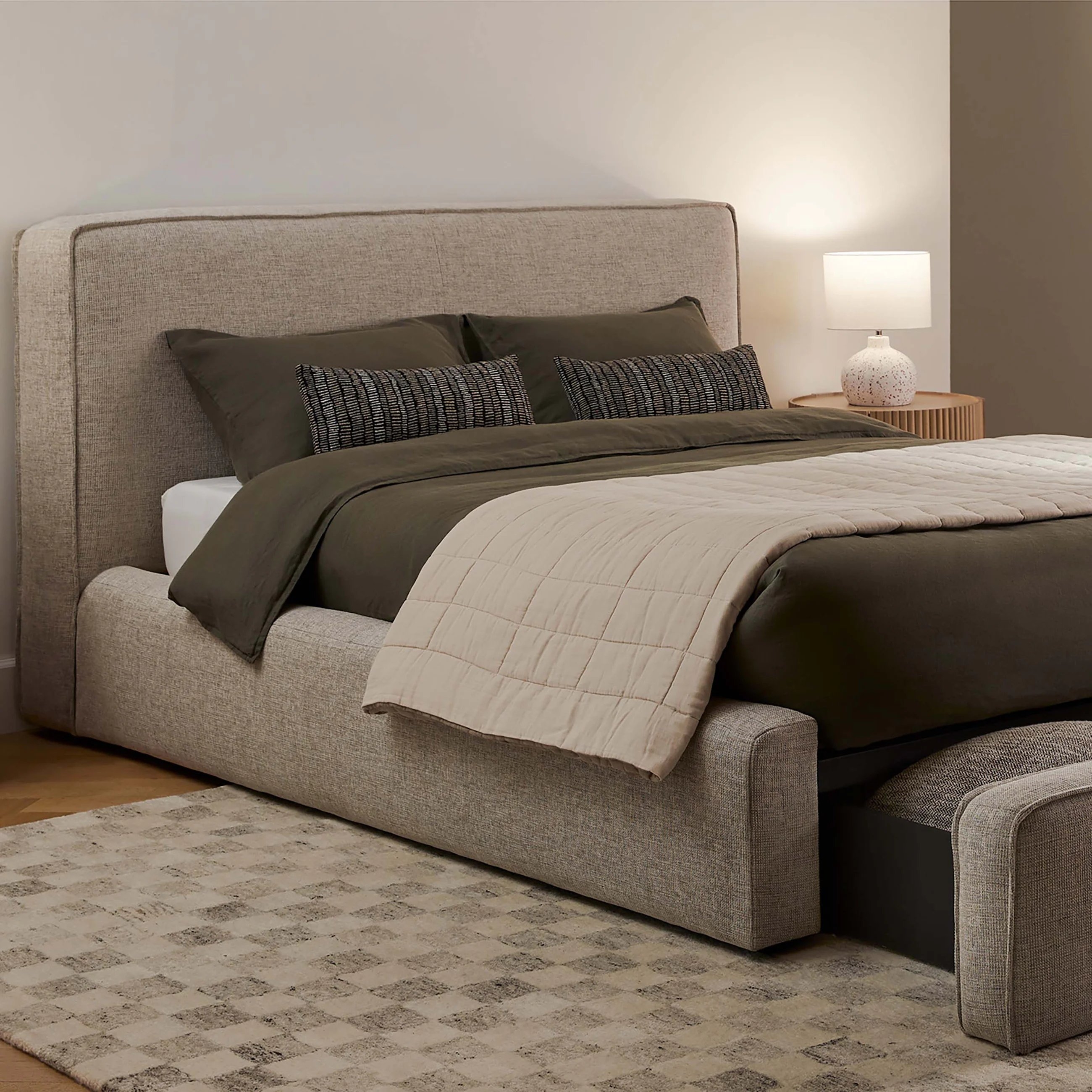 Cigar Queen Storage Bed - Birch Ivory - Image 1