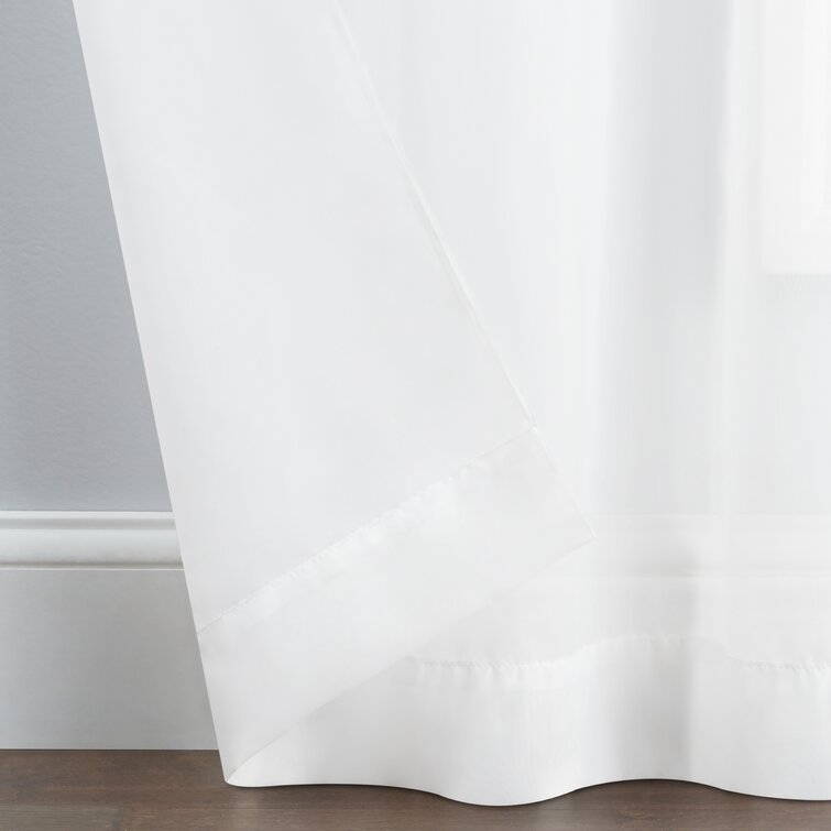 Wayfair Basics Solid Sheer Rod Pocket Curtain Panels (Set of 2) - Image 3