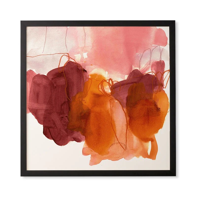 Abstract Painting X by Iris Lehnhardt - Framed Wall Art Basic White 30" x 30" - Image 0