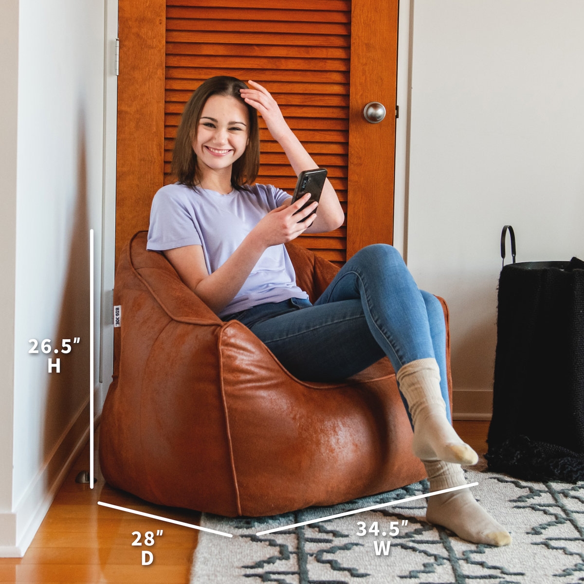 Big Joe Hug Bean Bag Chair - Image 3