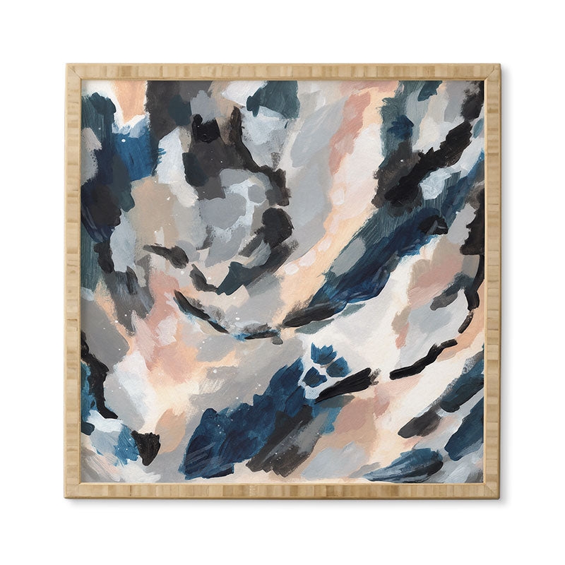 Parchment Abstract Three by Laura Fedorowicz - Framed Wall Art Bamboo 20" x 20" - Image 0