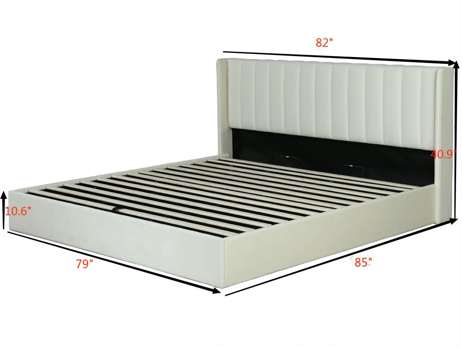 Daizia Lift Up Storage Platform Bed with Winback Headboard - Image 4