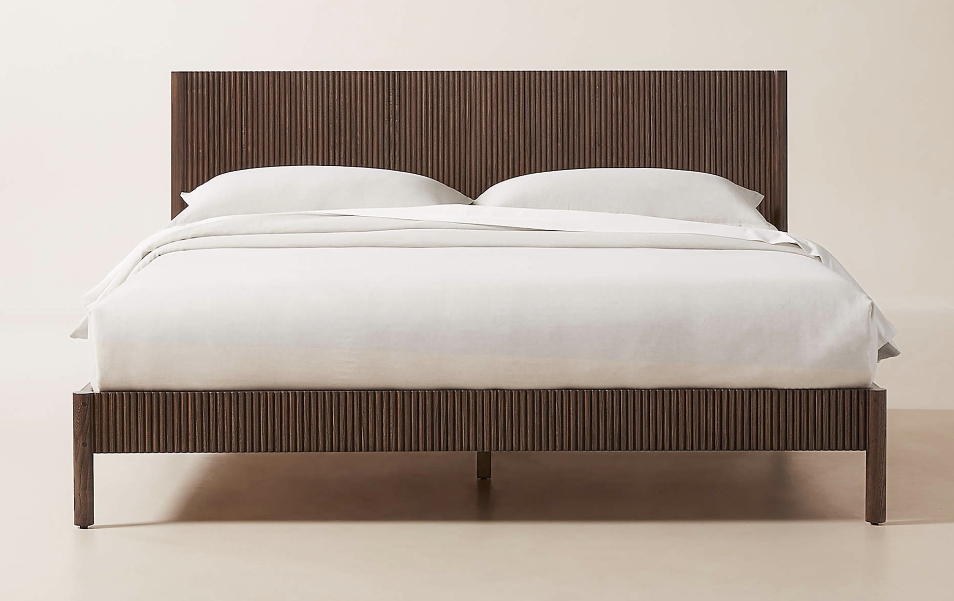 Roscoe Dark Oak Wood Queen Bed - Image 0