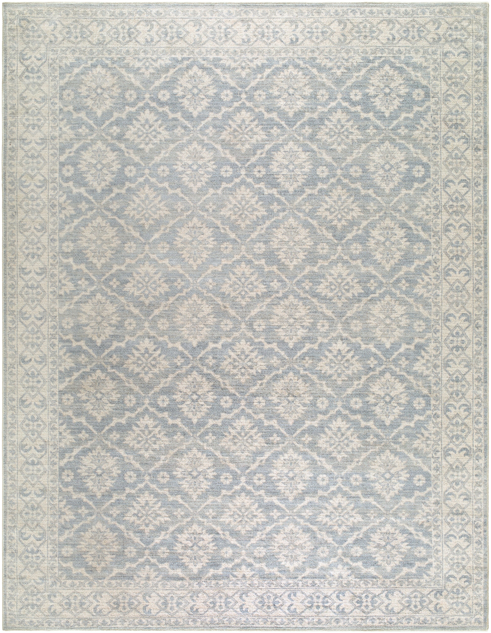 Aram Blue Indoor 7'9" x 10' Machine Woven Rug - Image 0