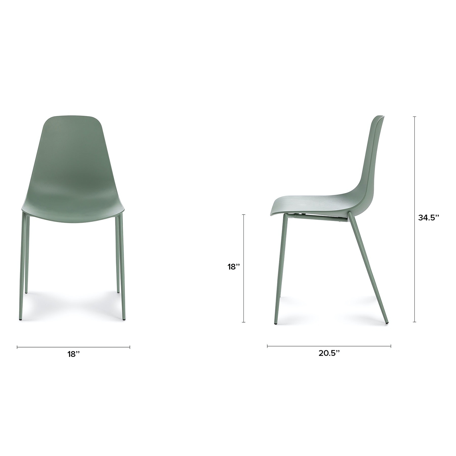 Svelti Aloe Green Dining Chair - Image 1