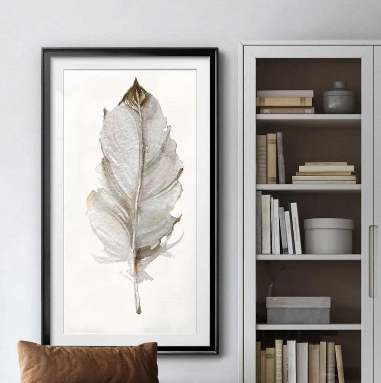 Neutral Feather II - Picture Frame Graphic Art Print on Paper - Image 0