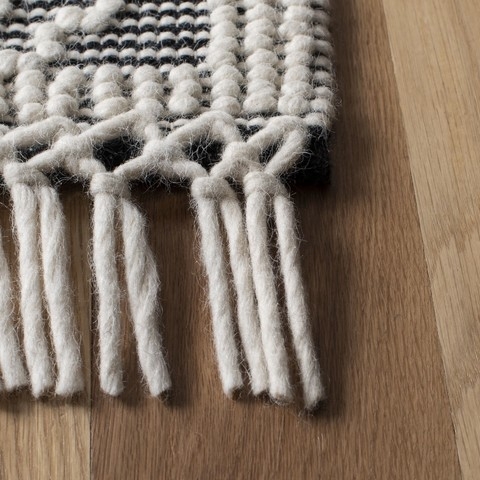 Natura Collection Rug, Ivory / Black, 9'x12' - Image 1