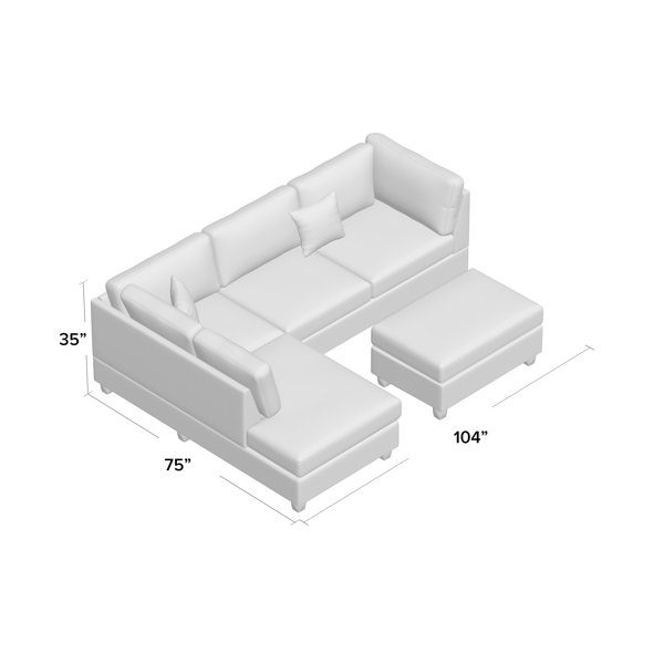 Hemphill Reversible Sectional with Ottoman - Image 3