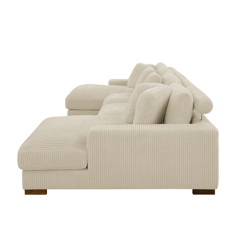 Satter 4 - Piece Corduroy Sectional - Image 1