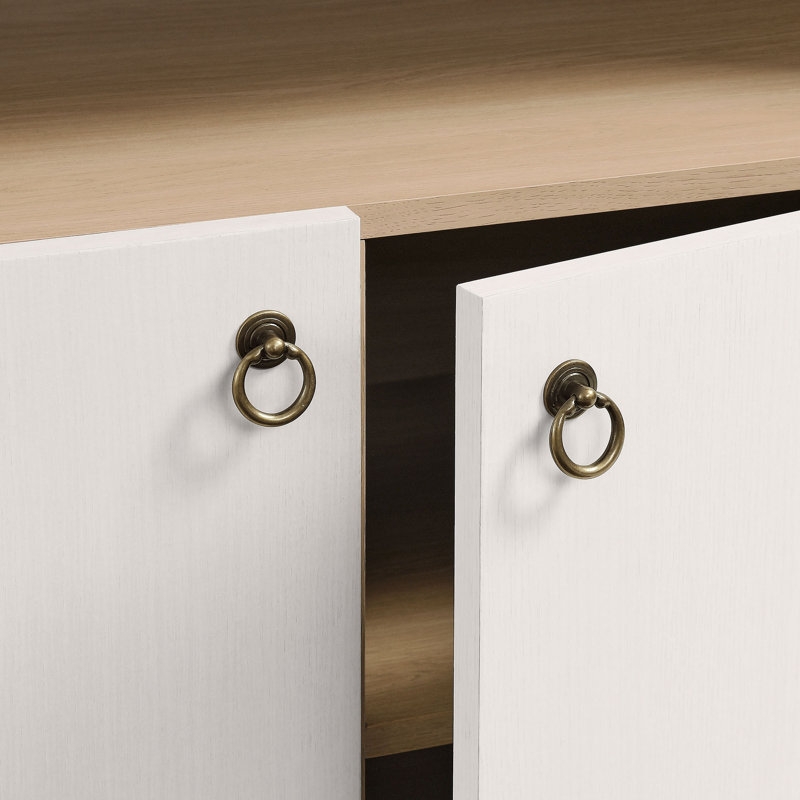 Nolan 74" Tall Arched Storage Display Cabinet Bookshelf - Image 2