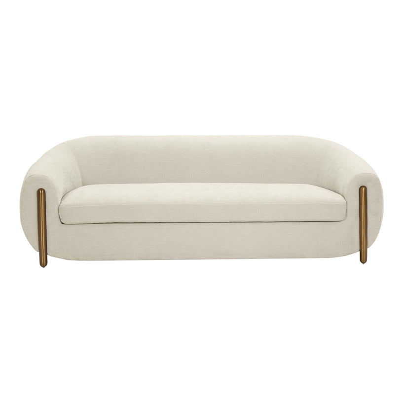 Lina Cream Textured Linen Sofa - Image 0