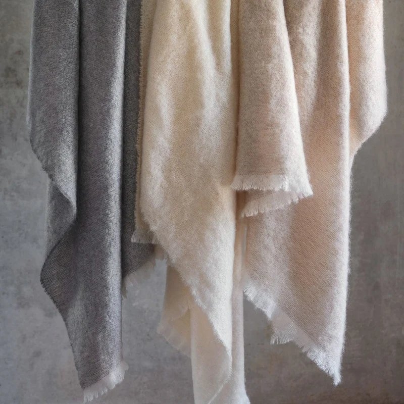 The Citizenry Rowan Mohair Throw | Ecru - Image 5