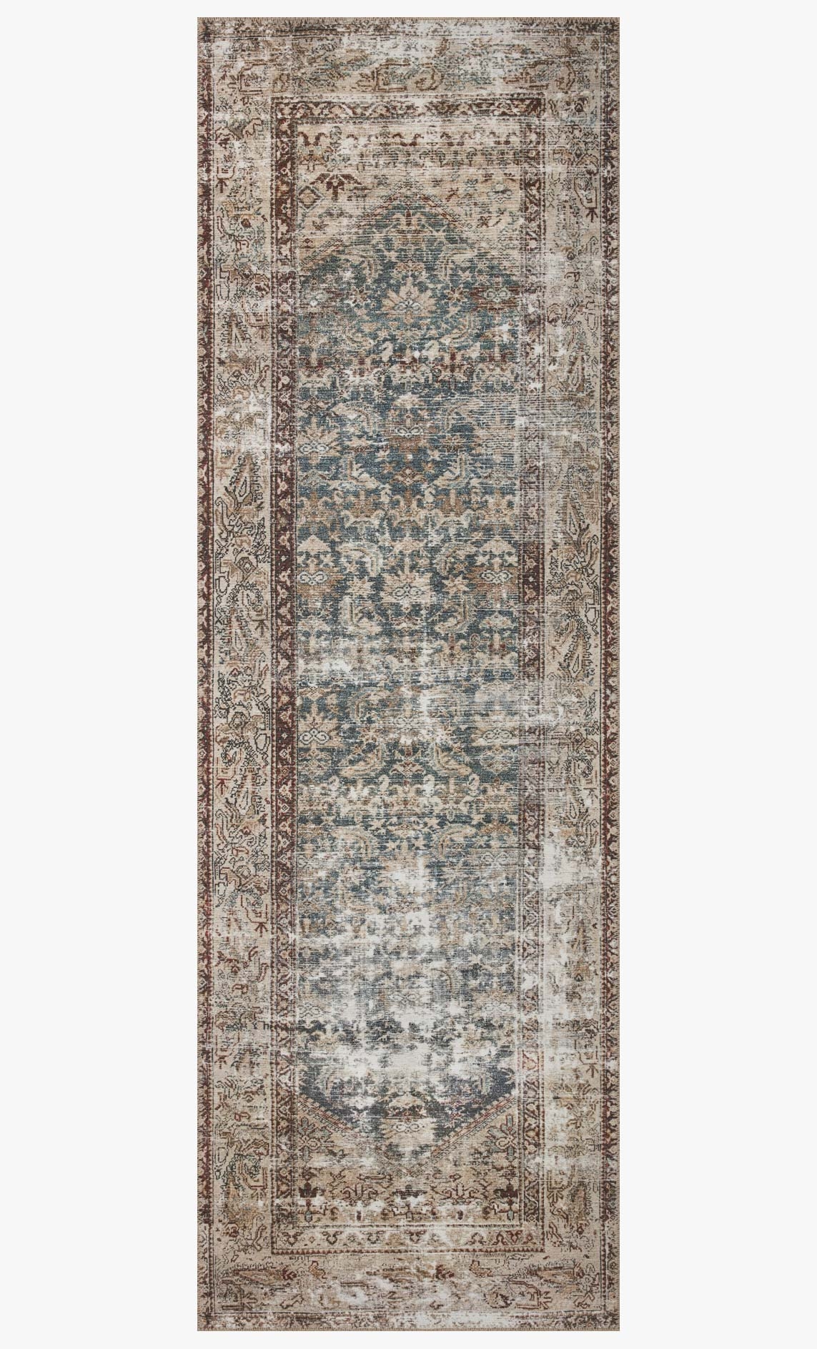 GEORGIE GER-04 TEAL / ANTIQUE 2'-6" x 9'-6" - Image 0