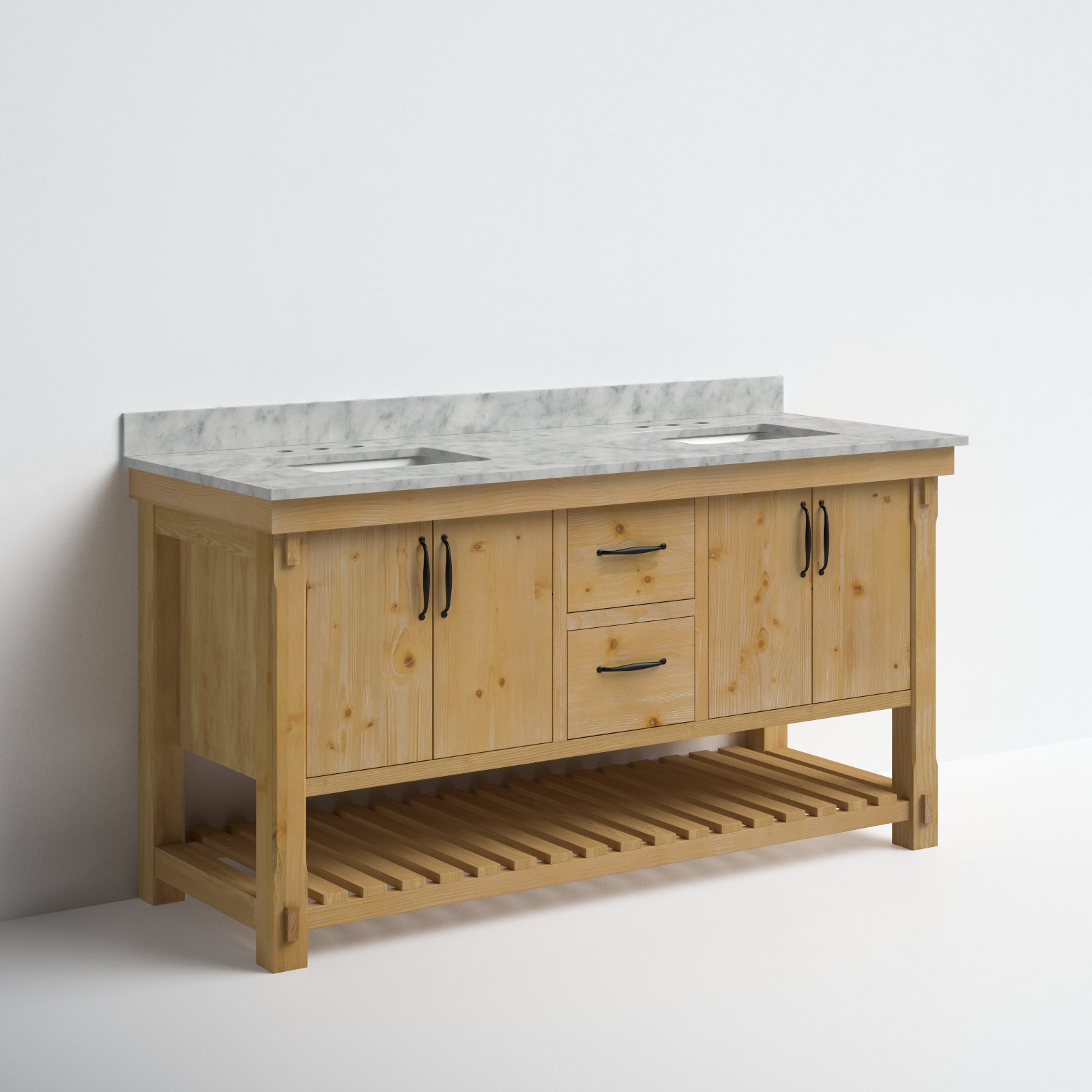 Lillian 60" Double Bathroom Vanity Set - Image 1