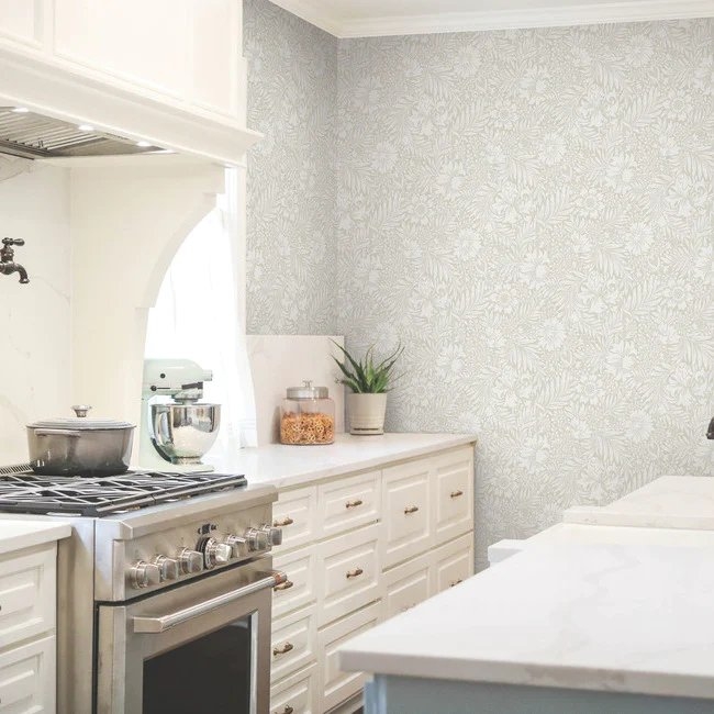 Modern Acanthus Premium Peel + Stick Wallpaper - Image 1
