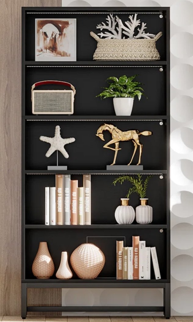 Glasford 70.8" Tall Bookcase And Bookshelf - Image 0