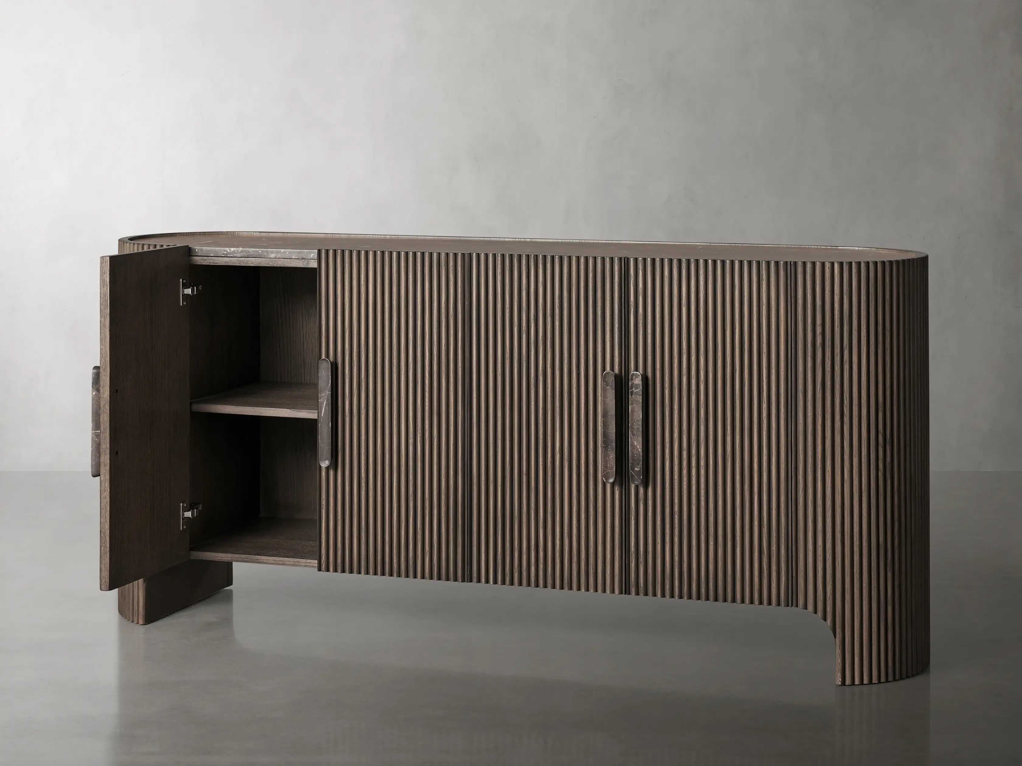 Astor Sideboard in Stone Brown  Chestnut/Espresso 84" - Image 2