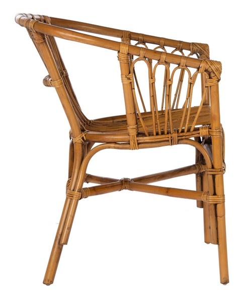 Adriana Rattan Accent Chair - Honey Brown Wash - Arlo Home - Image 3