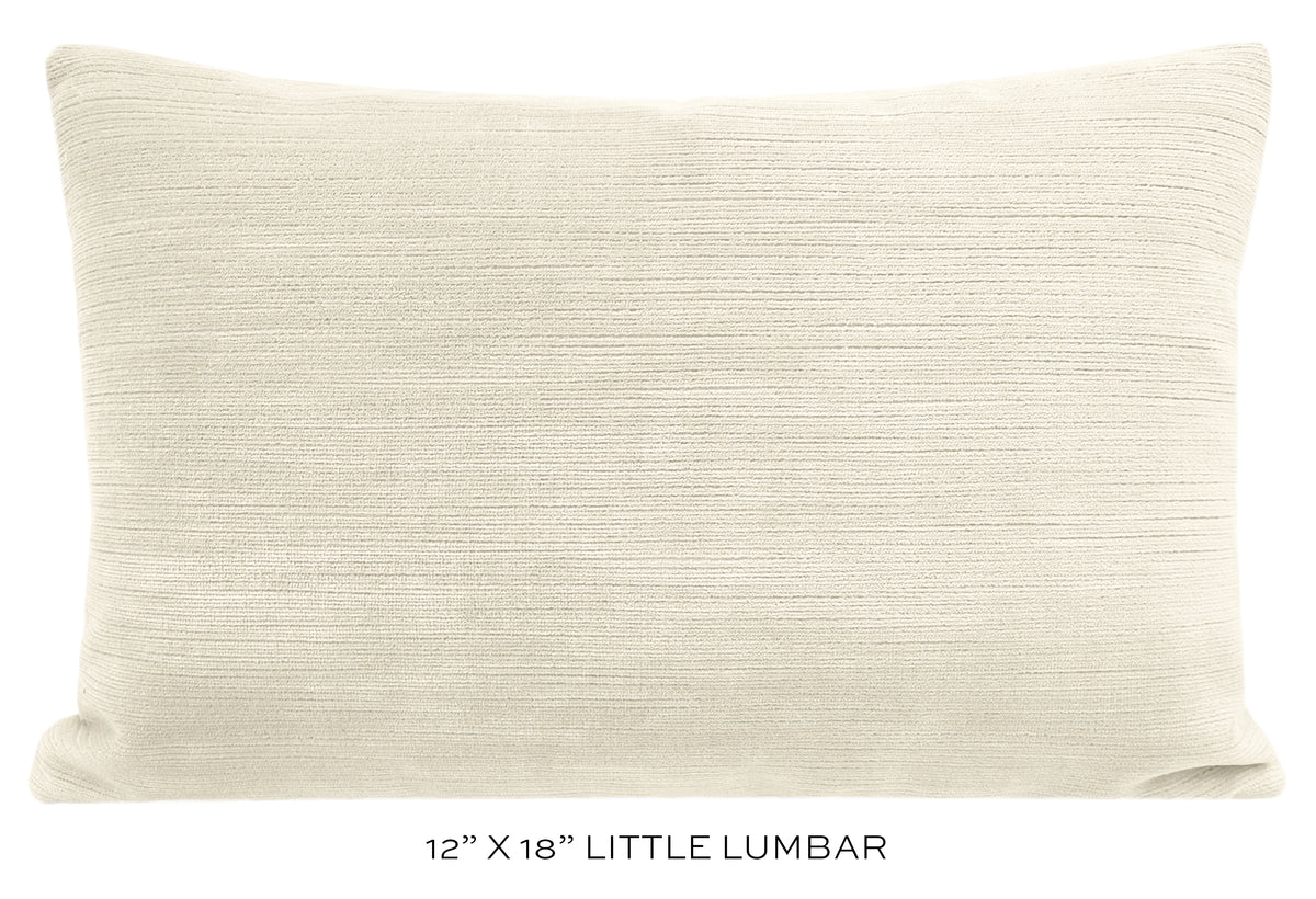STRIE VELVET // CASHMERE - LITTLE LUMBAR 12" X 18" - Image 0
