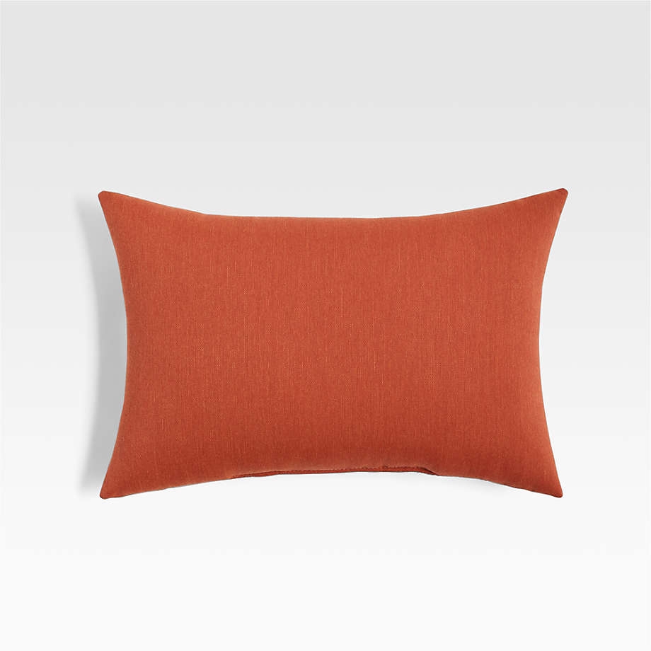 Sunbrella ® 20"x13" Brick Outdoor Lumbar Pillow - Image 0