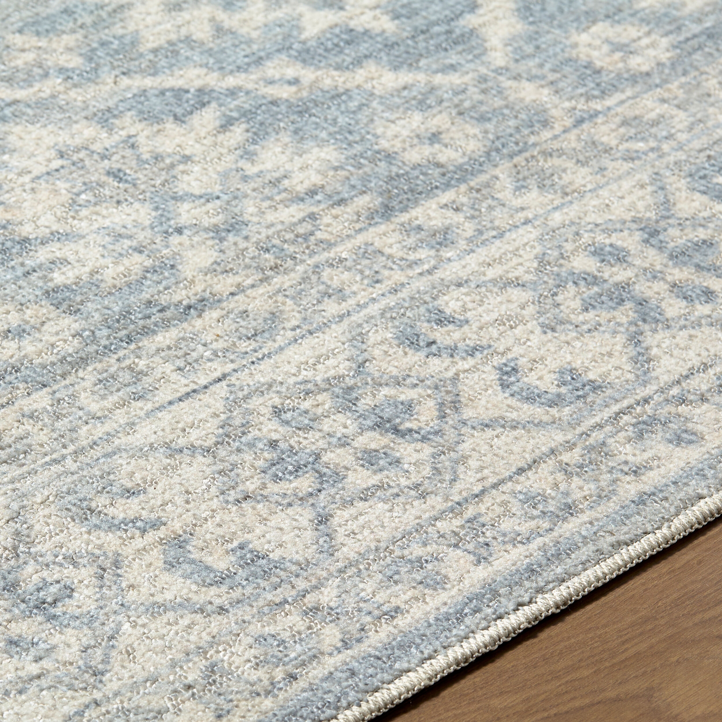 Aram Blue Indoor 7'9" x 10' Machine Woven Rug - Image 6