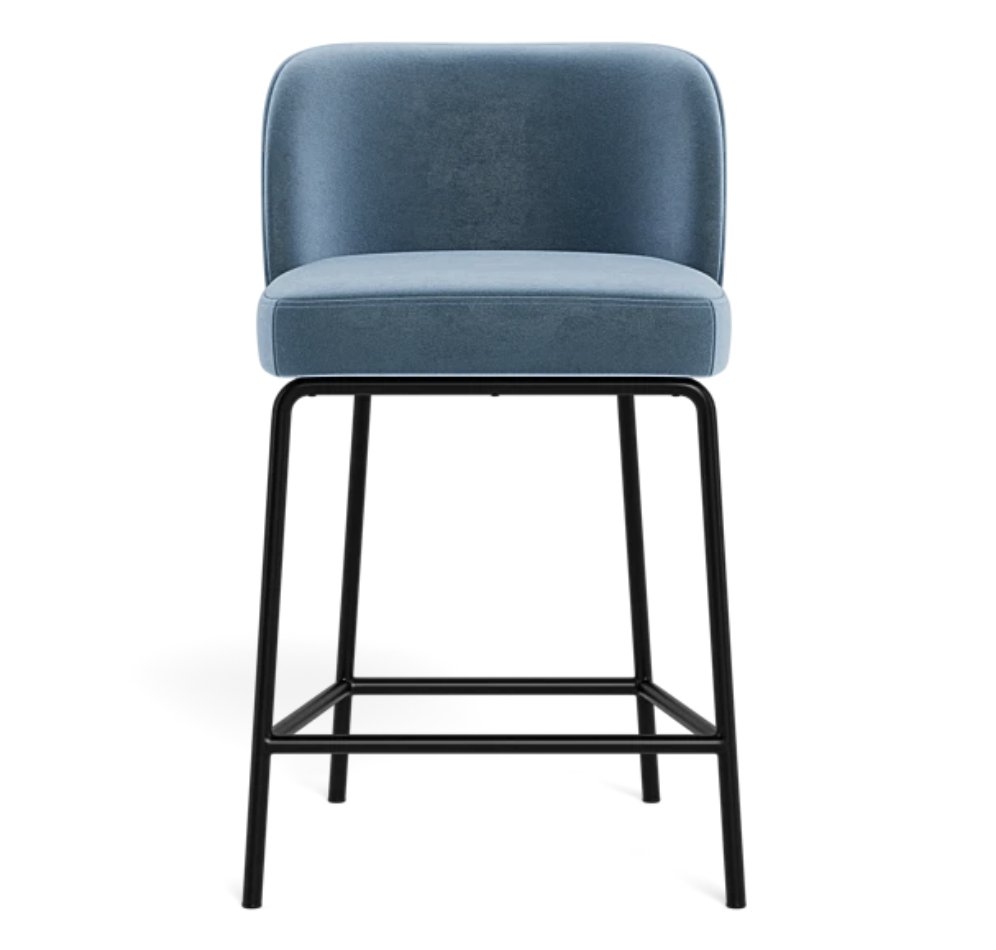 Graham Metal Framed Upholstered Counter Stool - Image 0