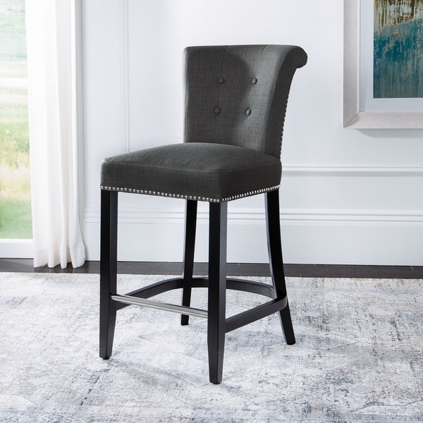 Addo Ring Counter Stool - Charcoal/Espresso - Safavieh - Image 0