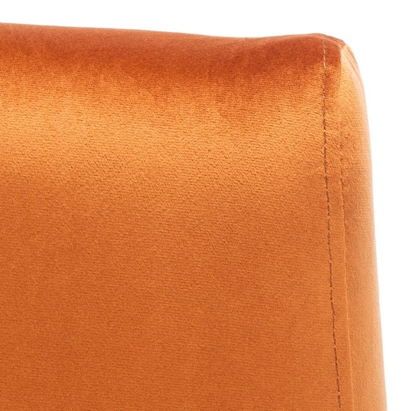 Romilly Velvet Accent Chair - Sienna / Gold - Safavieh - Image 3