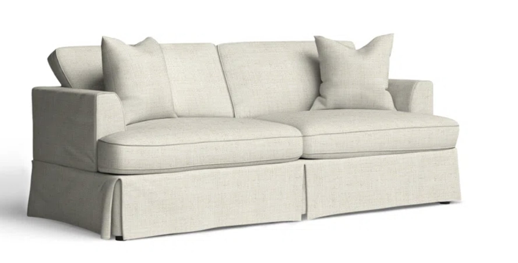 Lucia 93" Recessed Arm Slipcovered Sofa Bed - Image 0