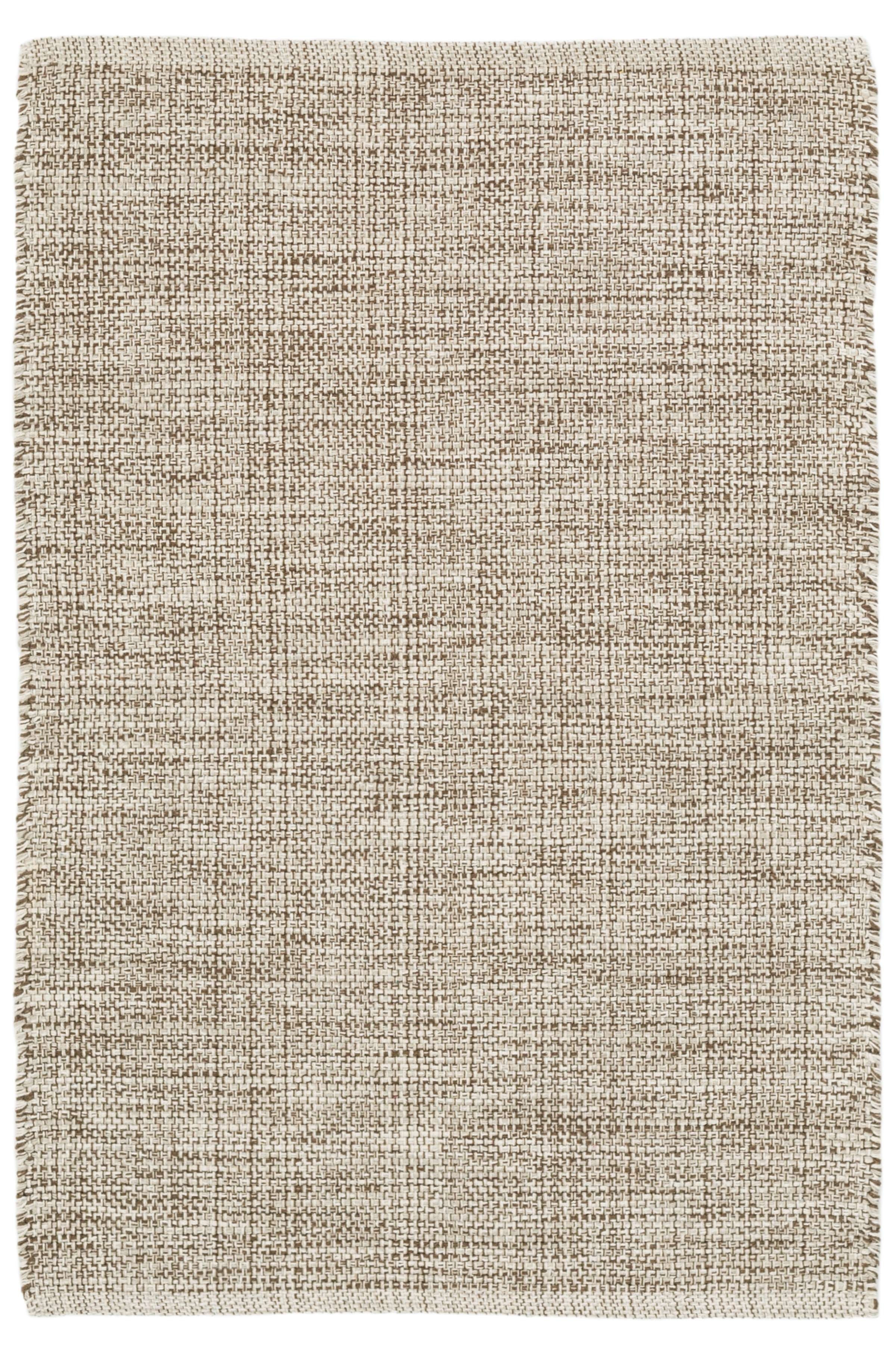MARLED BROWN WOVEN COTTON RUG - 8x10 - Image 0