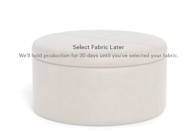 Colten Leather Round Storage Coffee Table Ottoman - Image 0