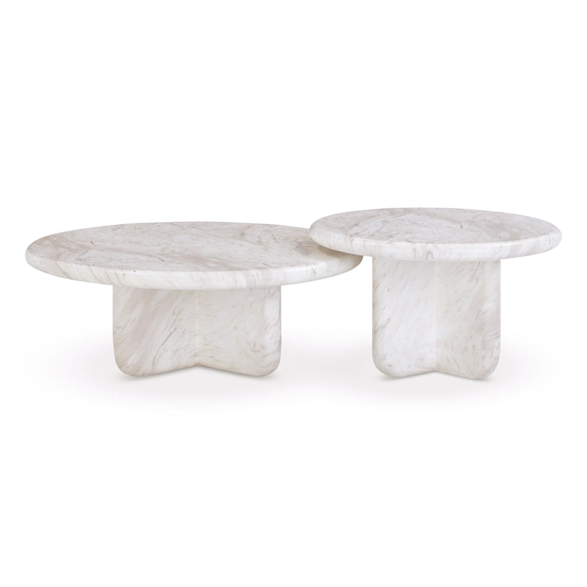 Juju Nesting Indoor/Outdoor Marble Coffee Tables - Image 0